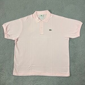 Lacoste Classic Fit Polo Shirt Men's US Size XXL Pink Short Sleeve VTG NWT